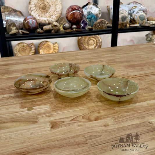 Green Banded Calcite Bowl 5’’ Bowl