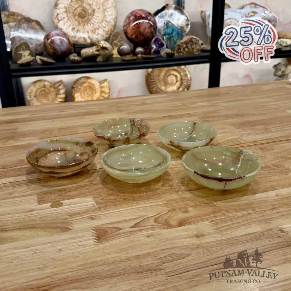 Green Banded Calcite Bowl 5’’ Bowl