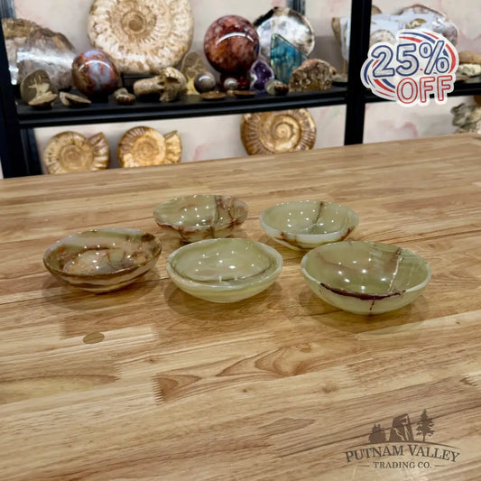Green Banded Calcite Bowl 5’’ Bowl