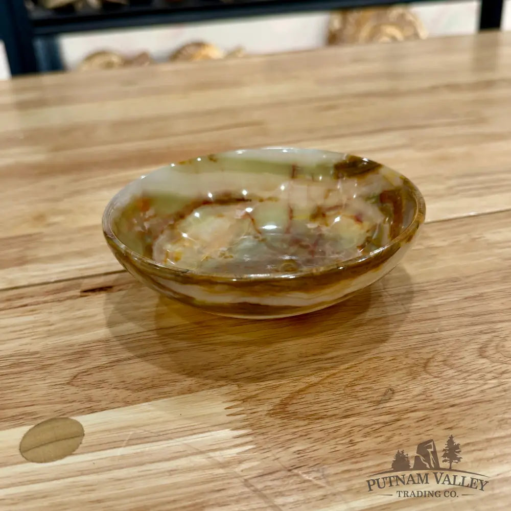Green Banded Calcite Bowl 5’’ Bowl
