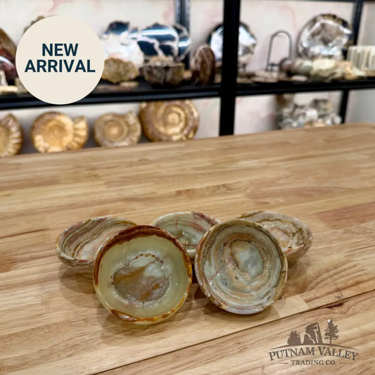 Green Banded Calcite Bowls 3’’ Bowl