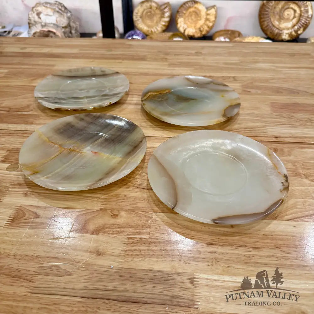 Green Banded Calcite Plate 8’’ - Plate