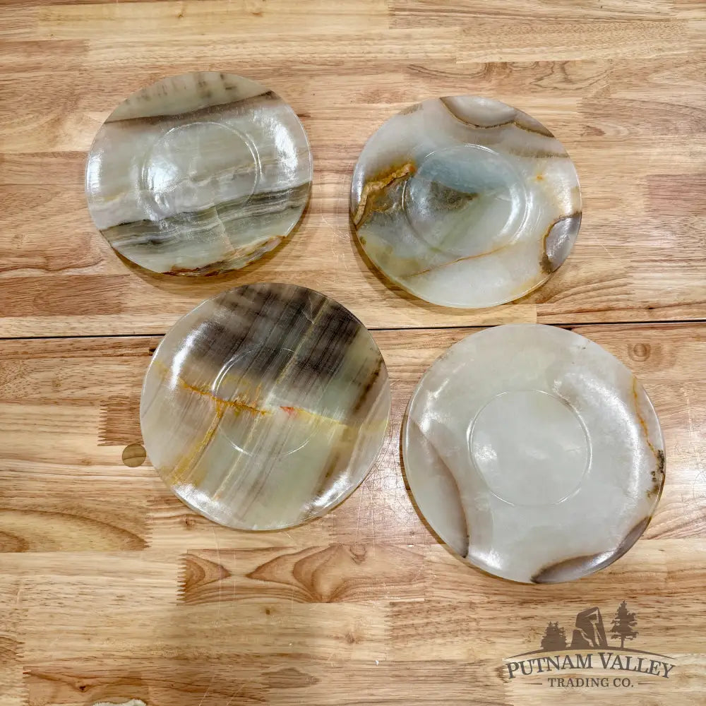 Green Banded Calcite Plate 8’’ - Plate