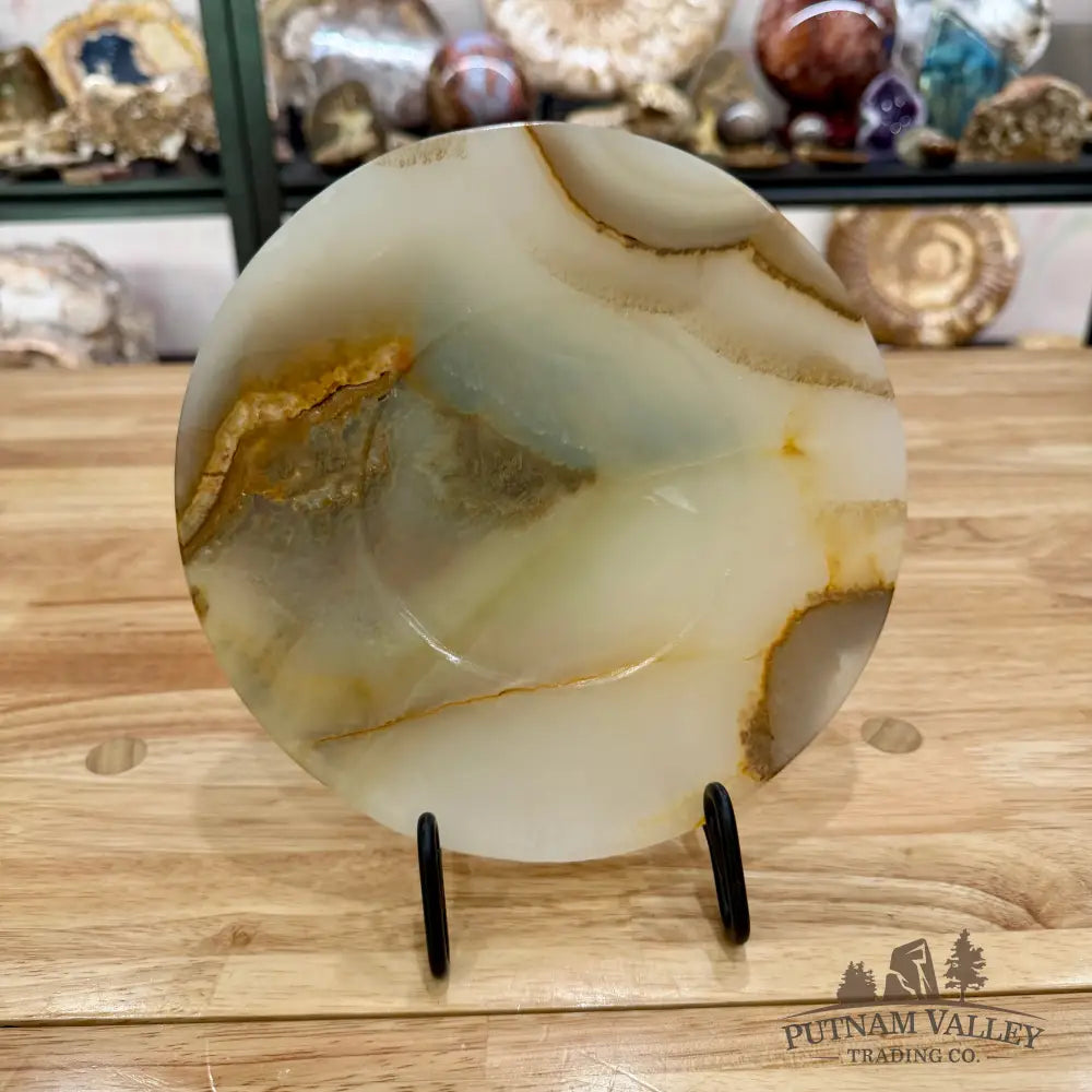 Green Banded Calcite Plate 8’’ - Plate