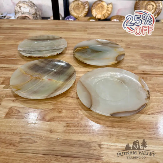 Green Banded Calcite Plate 8’’ - Plate