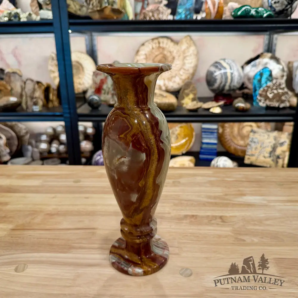 Green Banded Calcite Vase 4 - Vase