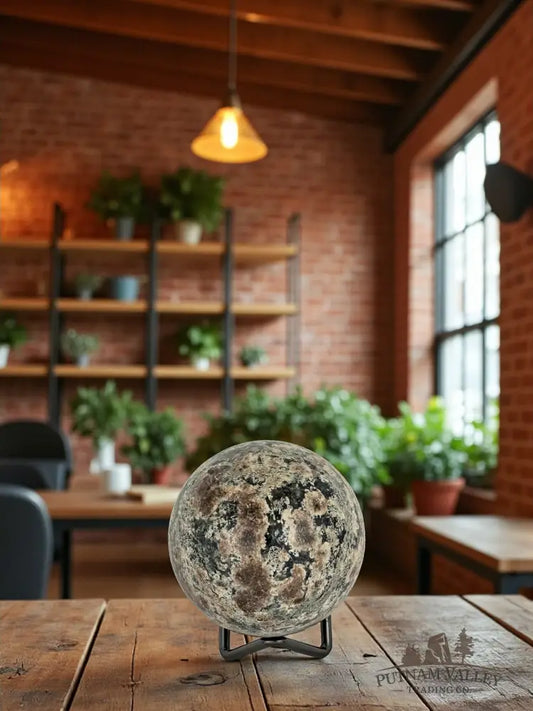 Green Flower Jasper Sphere Sphere