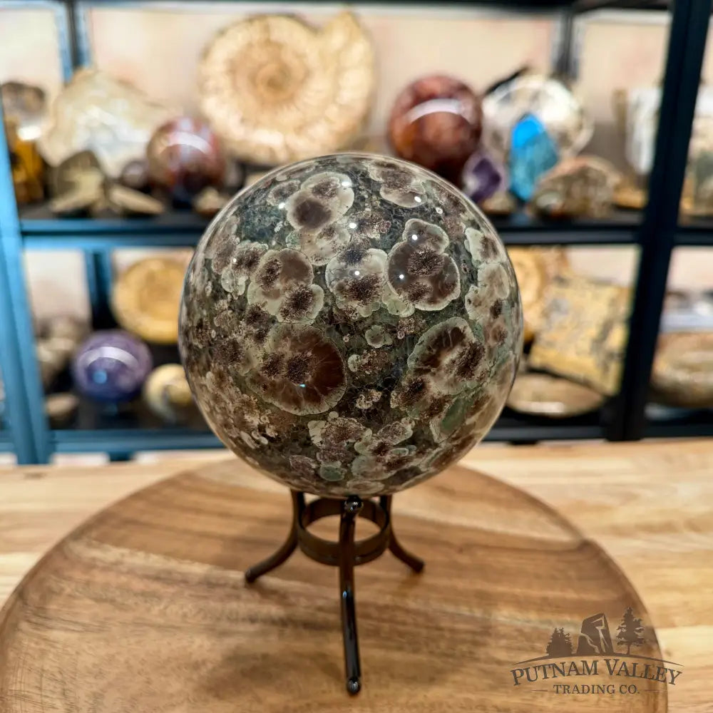 Green Flower Jasper Sphere 4.99’’ - Sphere