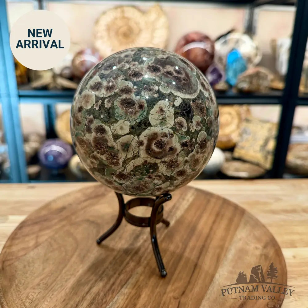 Green Flower Jasper Sphere 4.99’’ - Sphere