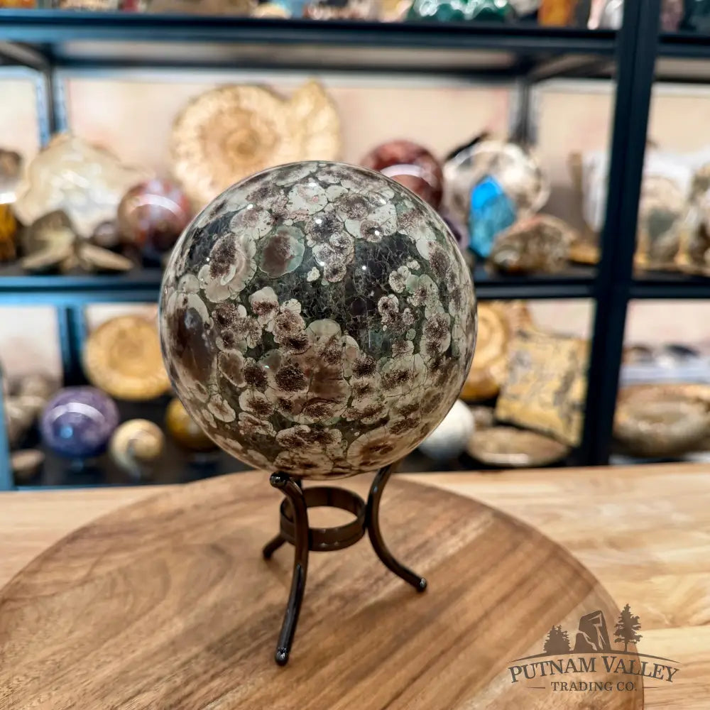 Green Flower Jasper Sphere 5.01’’ - Sphere