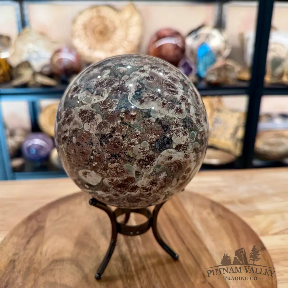 Green Flower Jasper Sphere 5.10’’ - Sphere