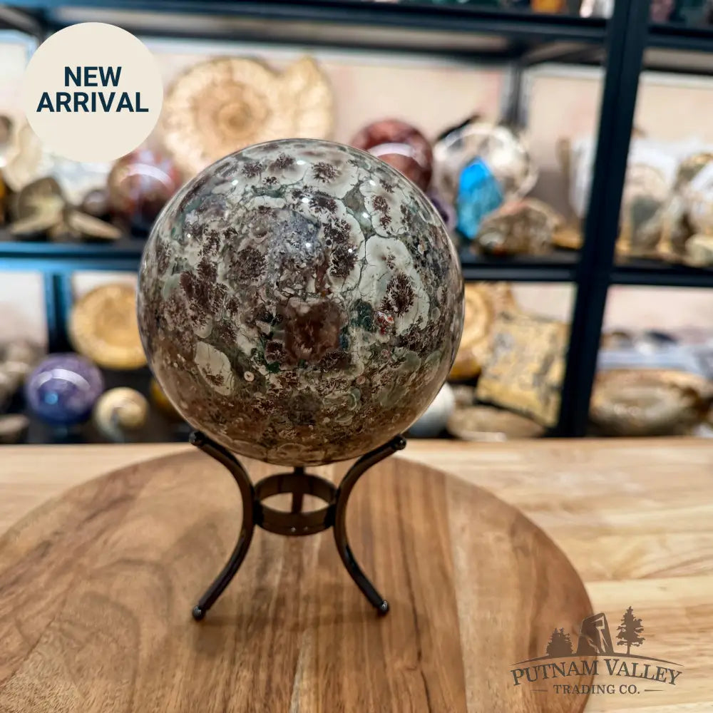 Green Flower Jasper Sphere 5.10’’ - Sphere