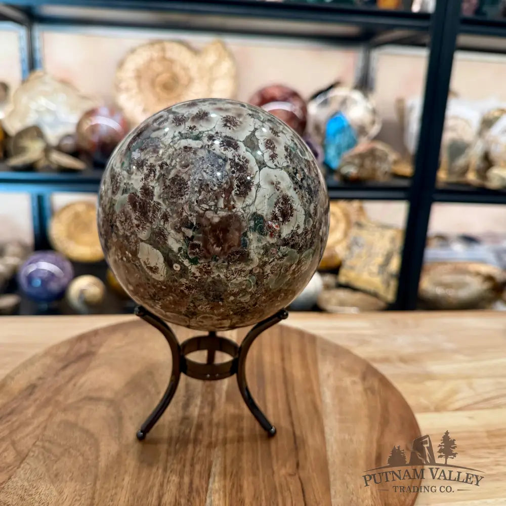 Green Flower Jasper Sphere 5.10’’ - Sphere