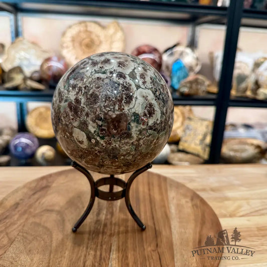 Green Flower Jasper Sphere 5.10’’ - Sphere