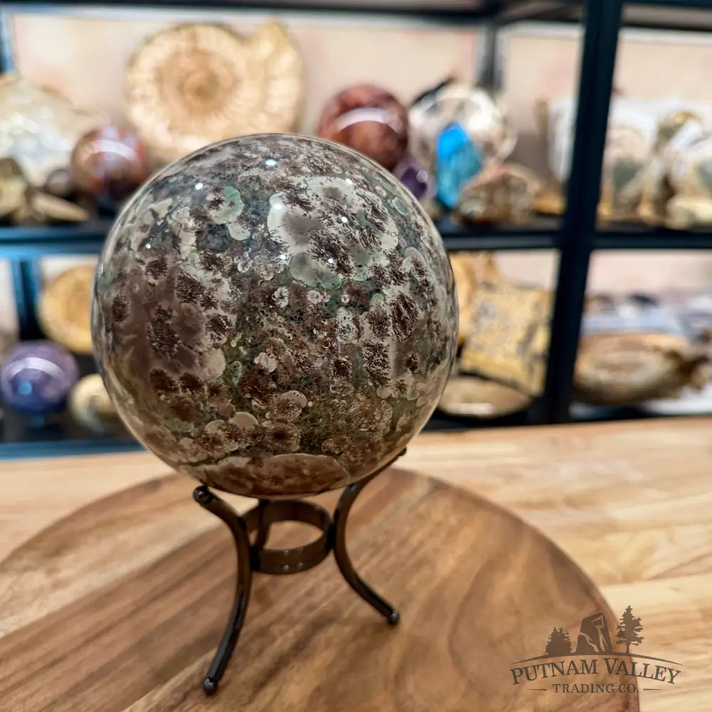 Green Flower Jasper Sphere 5.10’’ - Sphere