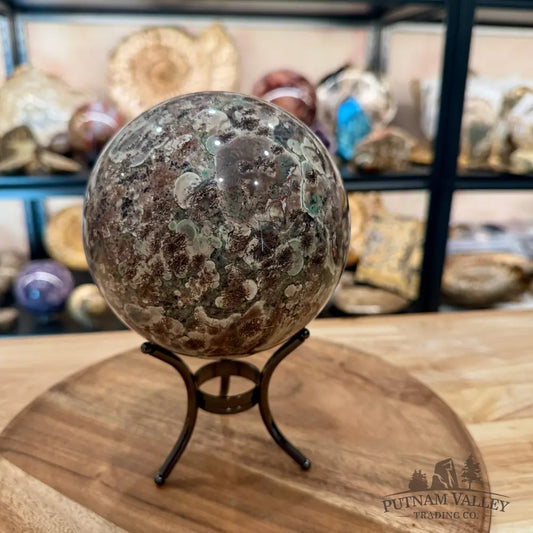 Green Flower Jasper Sphere 5.10’’ - Sphere