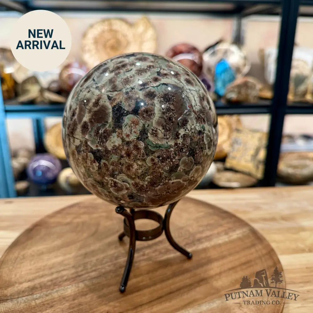 Green Flower Jasper Sphere 5.16’’ - Sphere