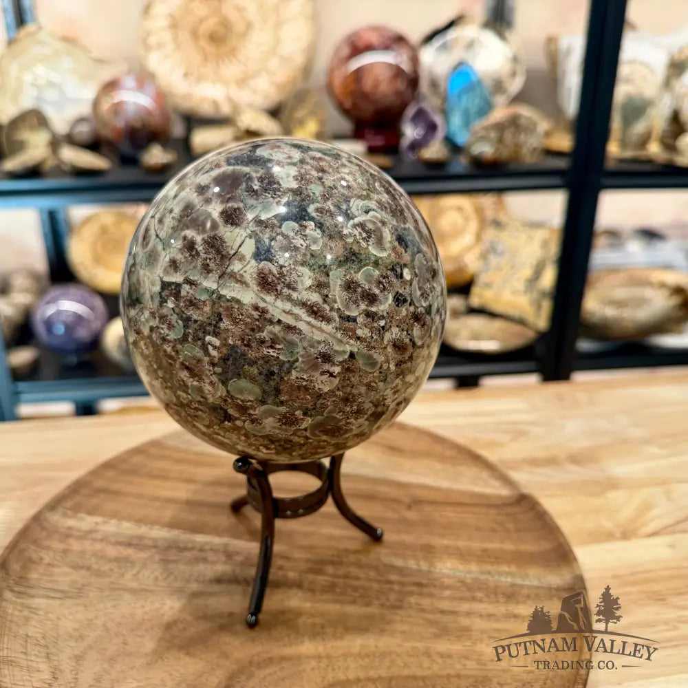 Green Flower Jasper Sphere 5.16’’ - Sphere