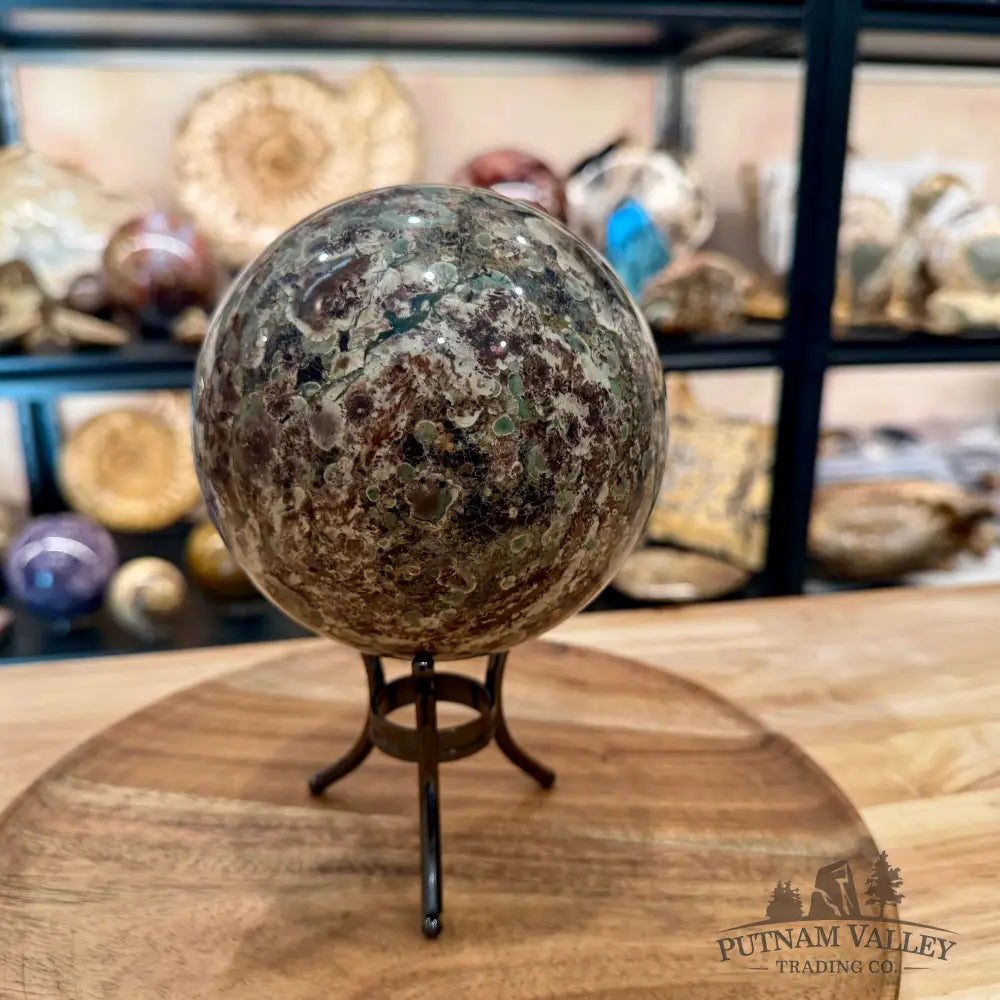 Green Flower Jasper Sphere 5.16’’ - Sphere