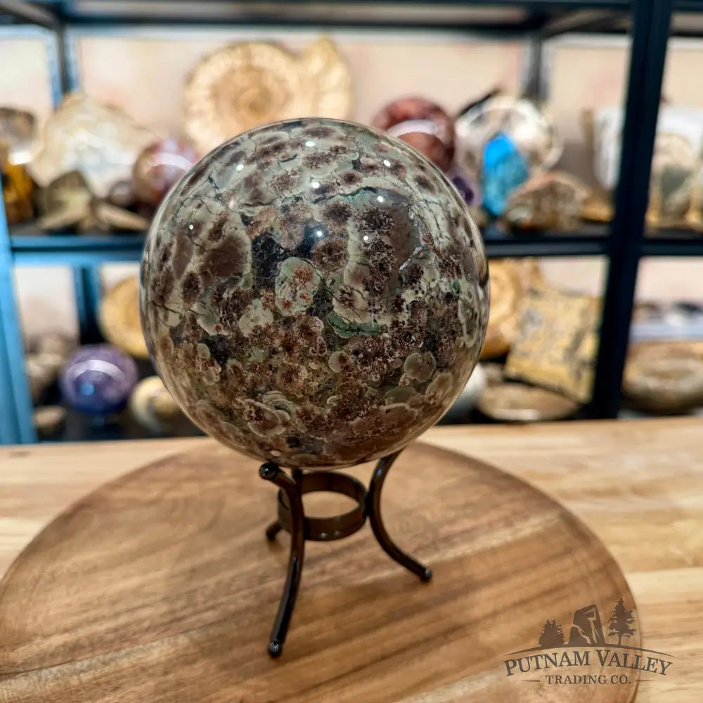 Green Flower Jasper Sphere 5.16’’ - Sphere