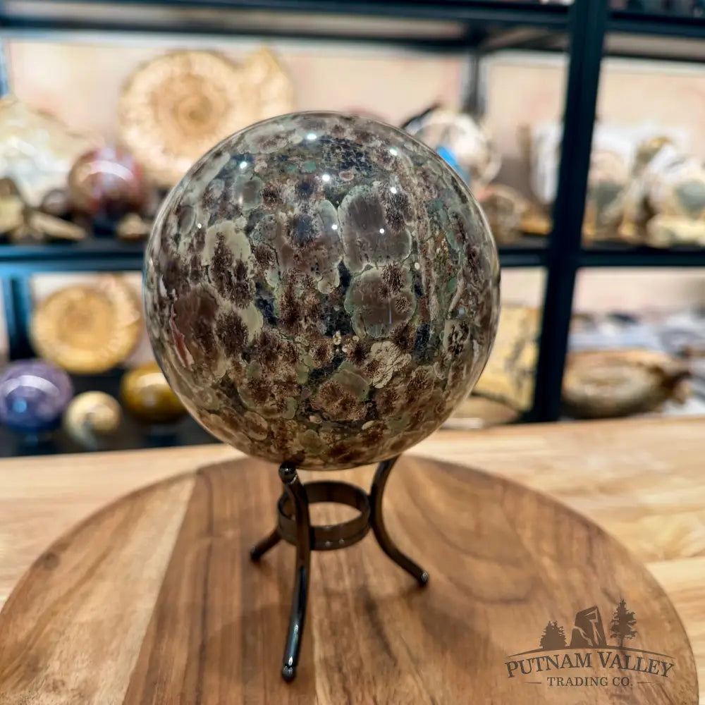 Green Flower Jasper Sphere 5.16’’ - Sphere