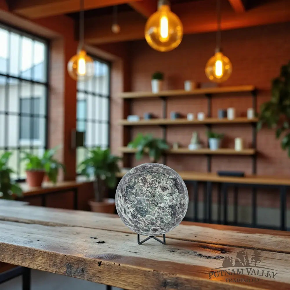 Green Flower Jasper Sphere Sphere
