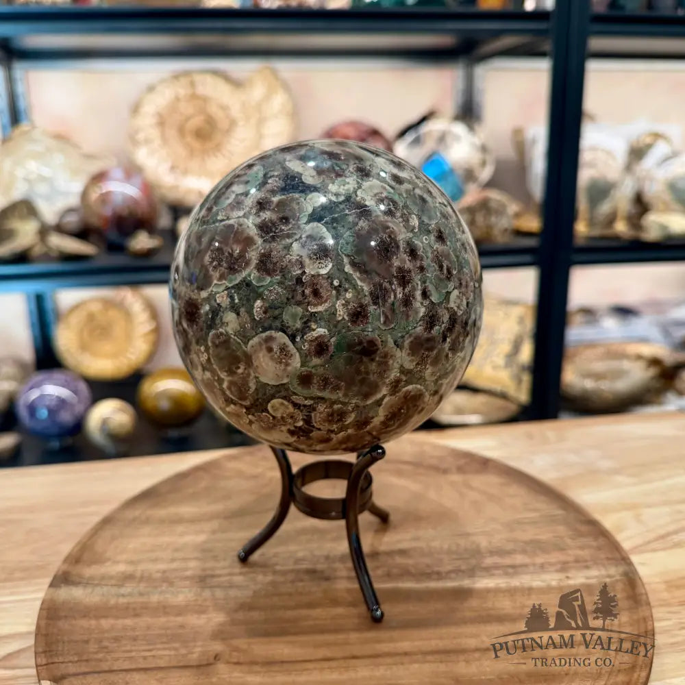 Green Flower Jasper Sphere 5.26’’ - Sphere