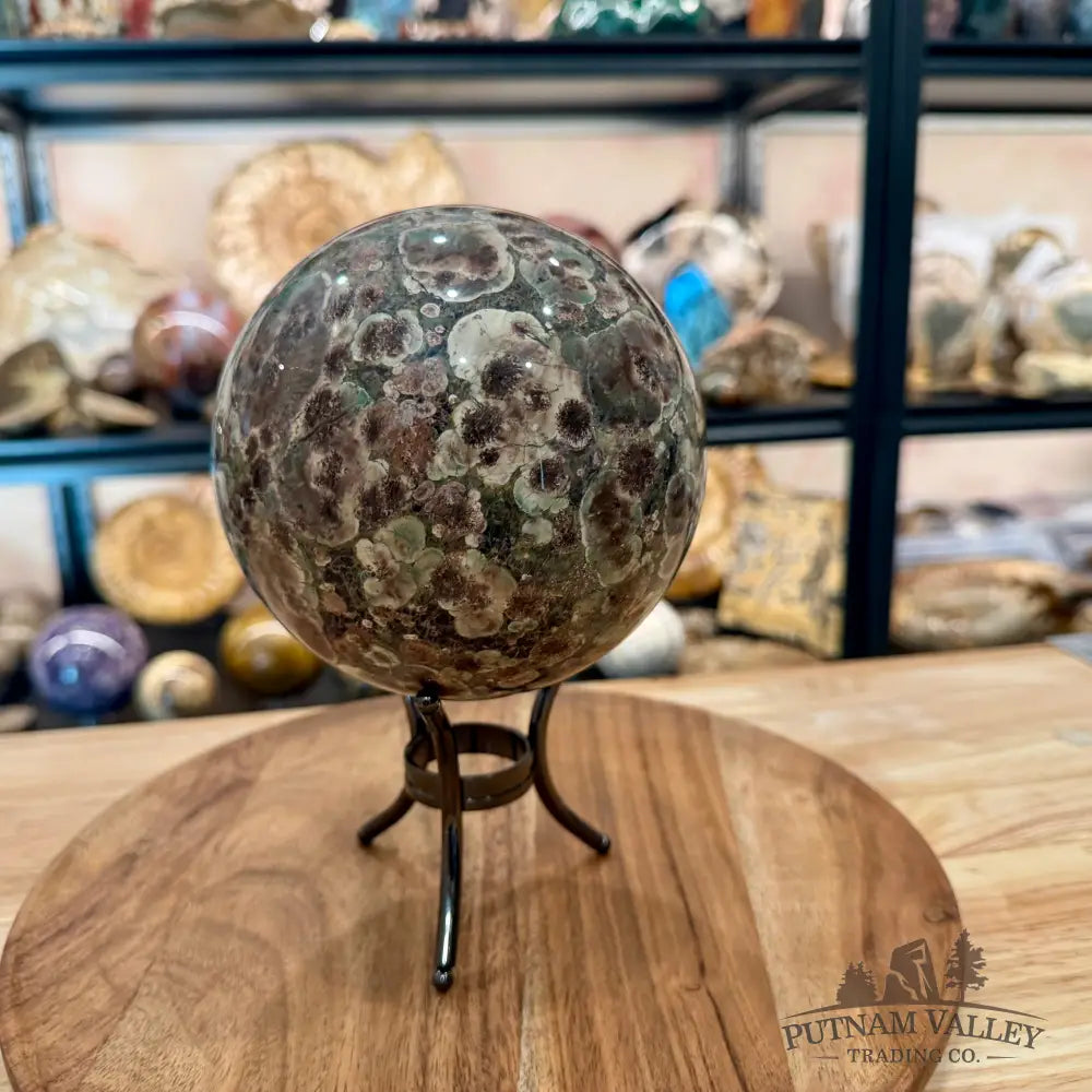 Green Flower Jasper Sphere 5.26’’ - Sphere