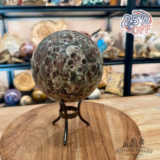 Green Flower Jasper Sphere 5.26’’ - Sphere