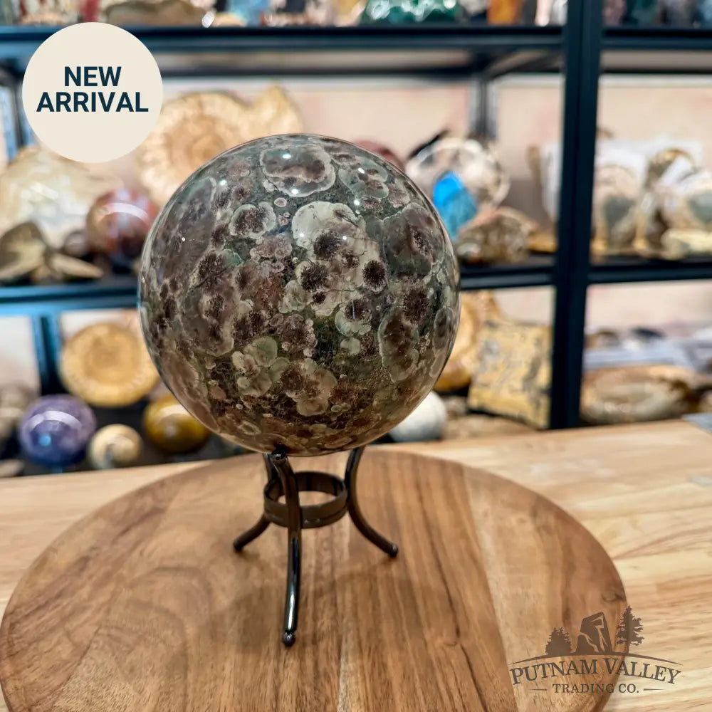 Green Flower Jasper Sphere 5.26’’ - Sphere