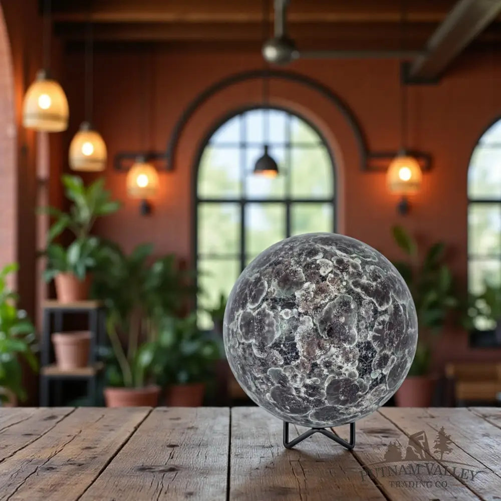 Green Flower Jasper Sphere Sphere