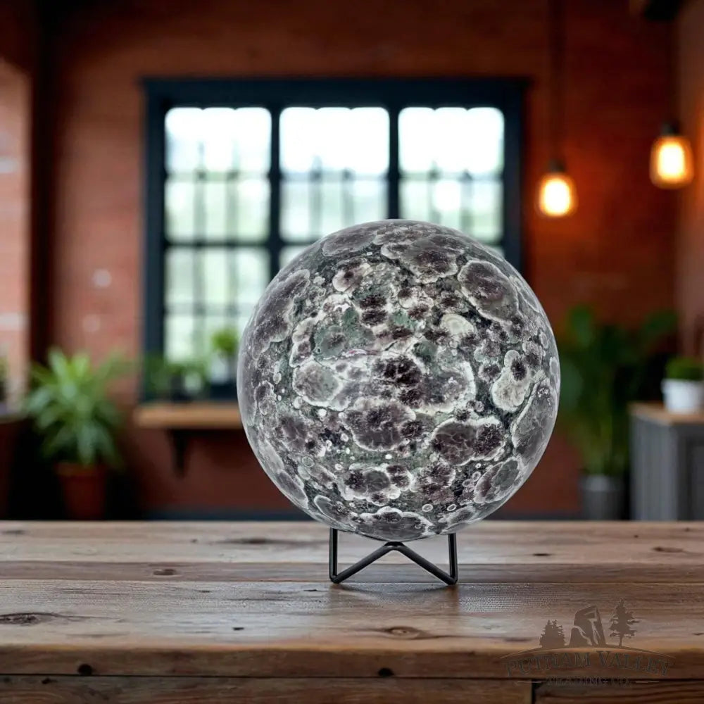 Green Flower Jasper Sphere Sphere