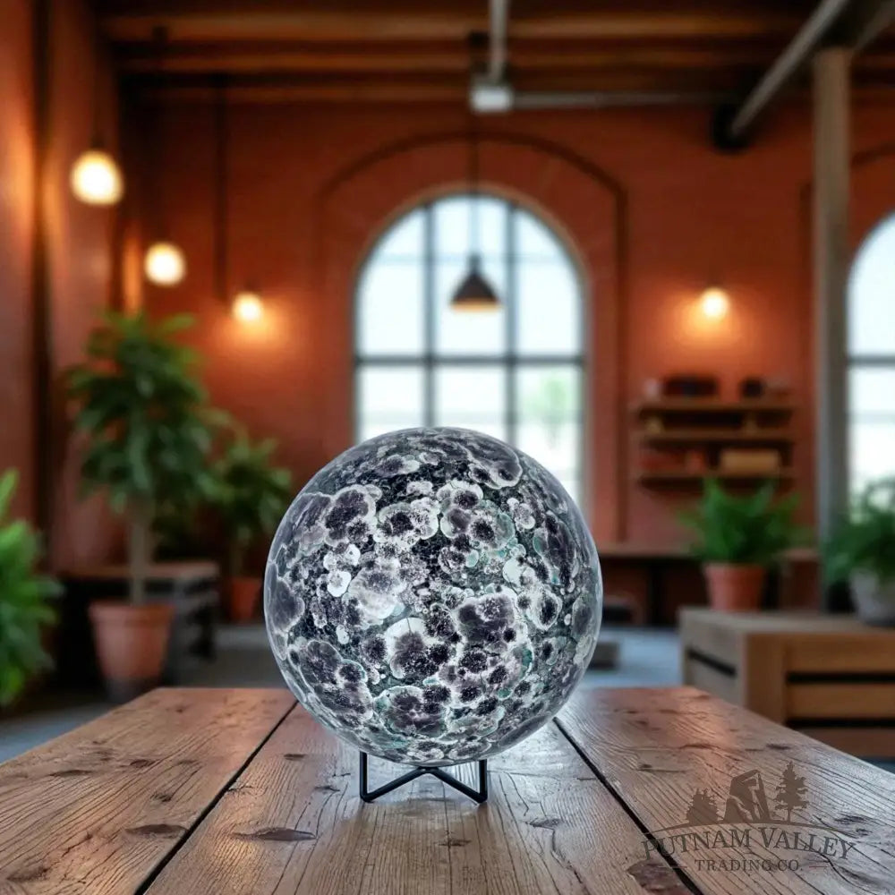 Green Flower Jasper Sphere Sphere