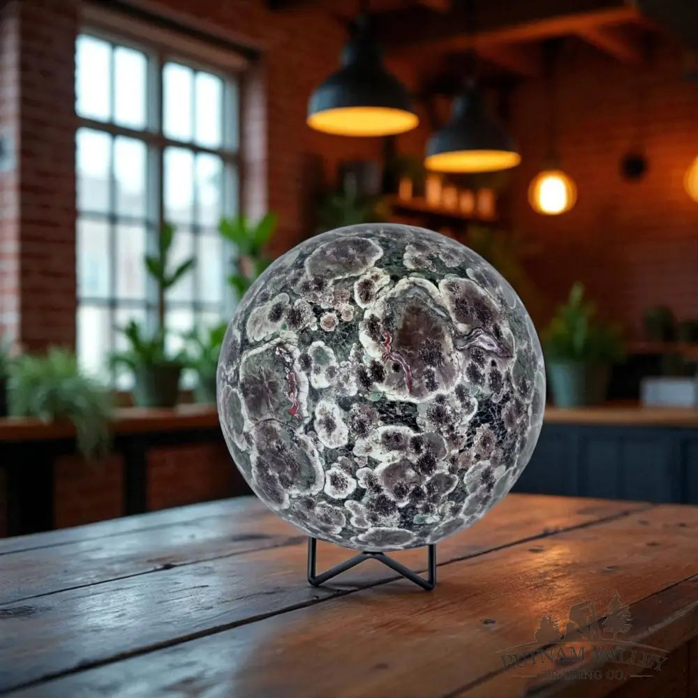 Green Flower Jasper Sphere Sphere