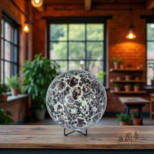 Green Flower Jasper Sphere Sphere