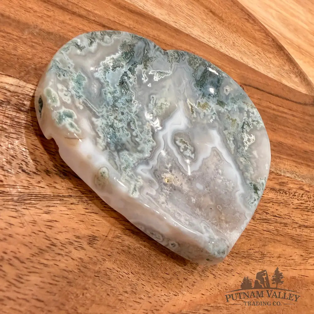 Green Moss Agate Heart Dish 3.75’’ - Plate
