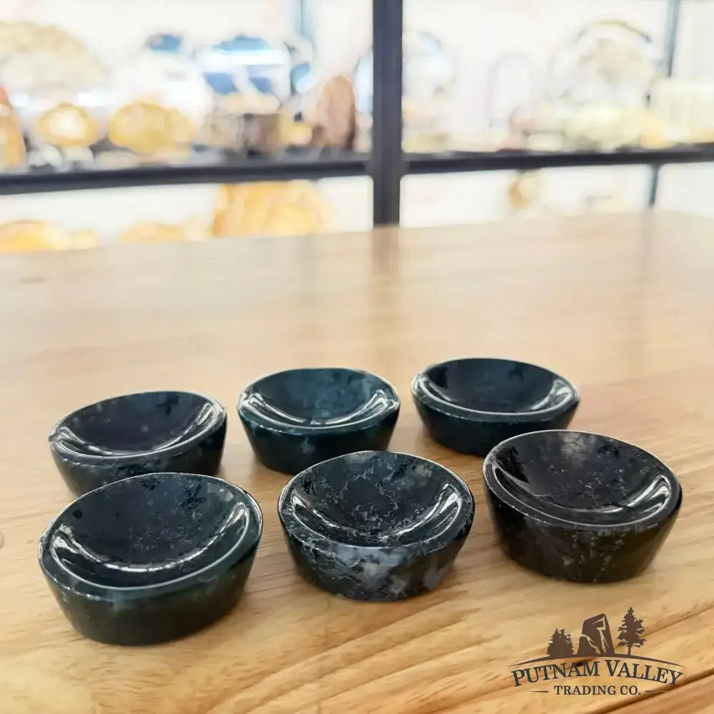 Green Moss Agate Mini Bowls - Putnam Valley Trading Co.