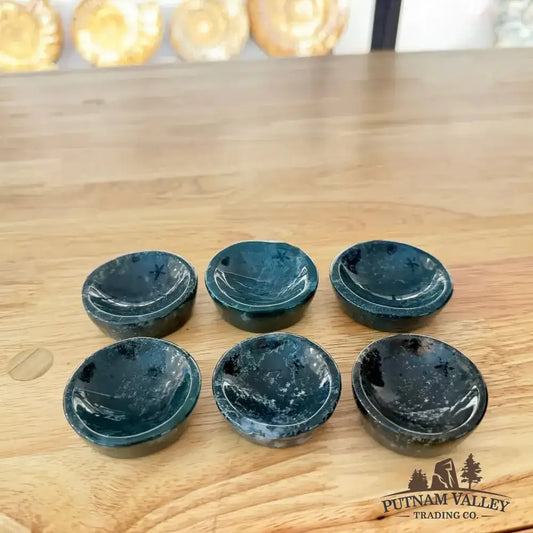 Green Moss Agate Mini Bowls - Putnam Valley Trading Co.