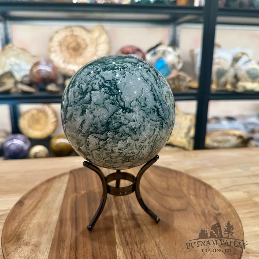 Green Moss Agate Sphere 4.88’’ - Sphere