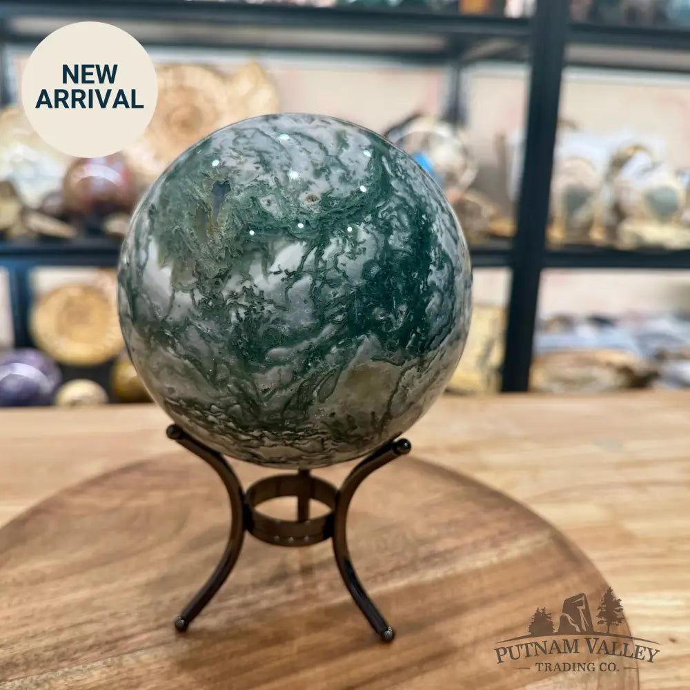 Green Moss Agate Sphere 4.88’’ - Sphere