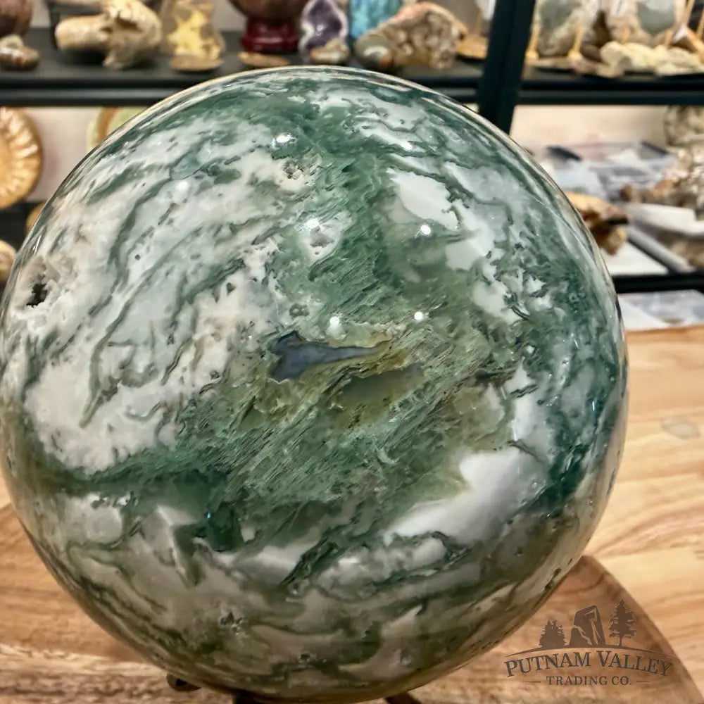 Green Moss Agate Sphere 4.88’’ - Sphere