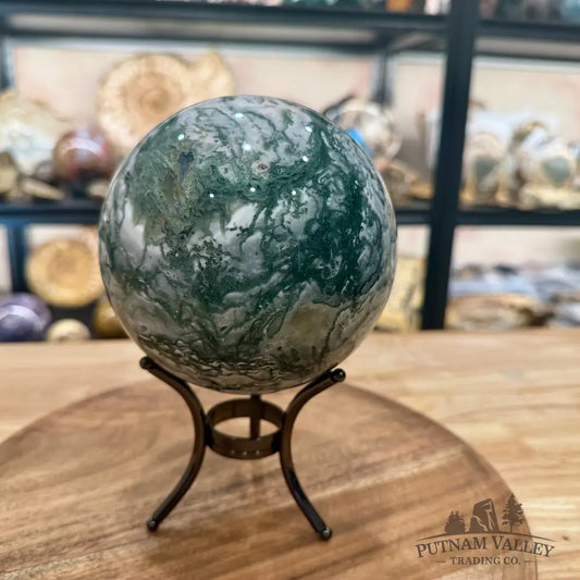 Green Moss Agate Sphere 4.88’’ - Sphere