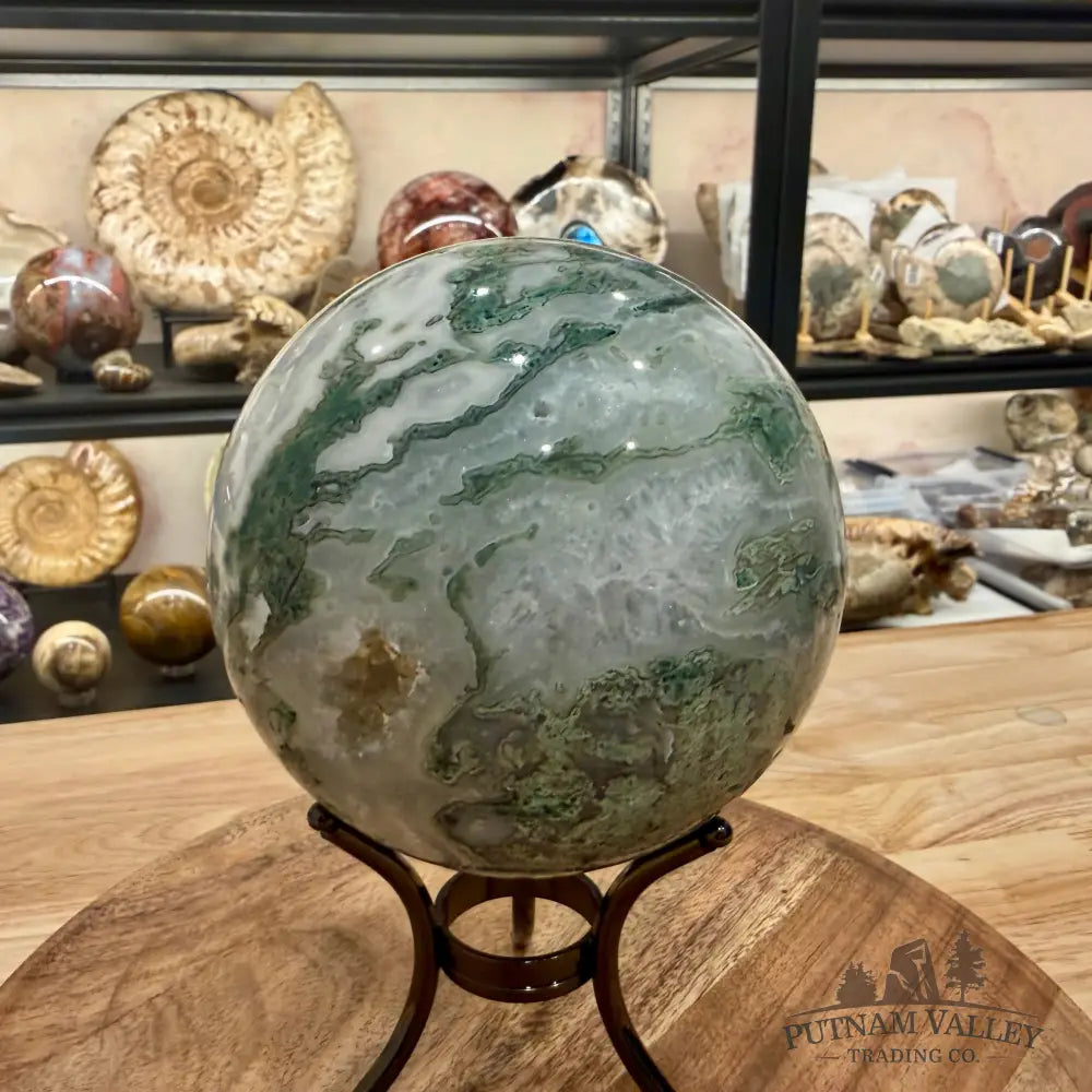 Green Moss Agate Sphere 4.89’’ - Sphere