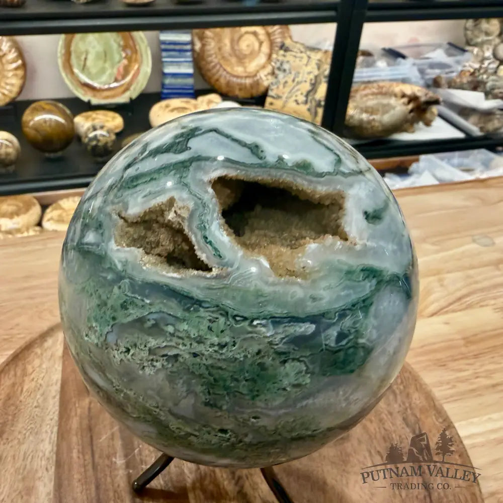 Green Moss Agate Sphere 4.89’’ - Sphere