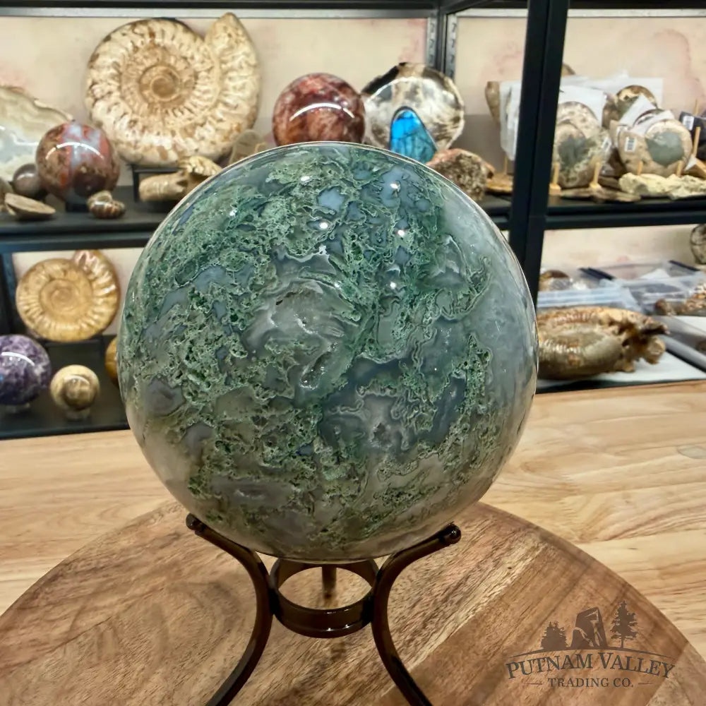Green Moss Agate Sphere 4.89’’ - Sphere