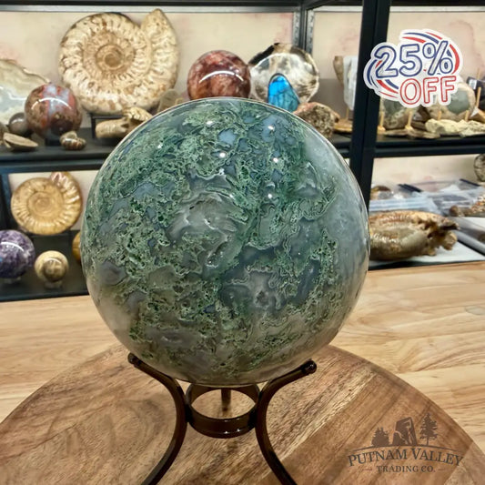 Green Moss Agate Sphere 4.89’’ - Sphere