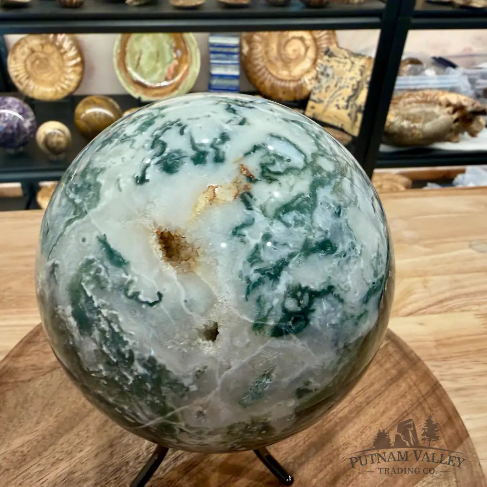 Green Moss Agate Sphere 4.9’’ - Sphere