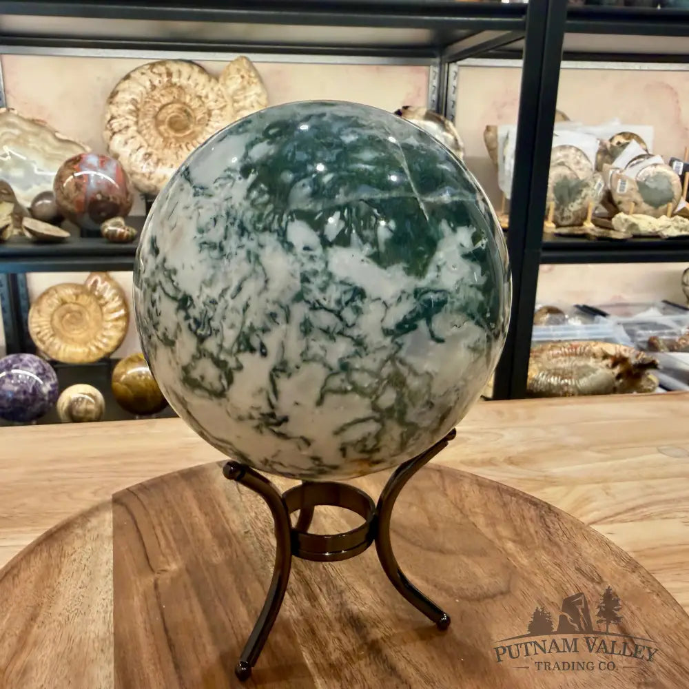 Green Moss Agate Sphere 4.9’’ - Sphere