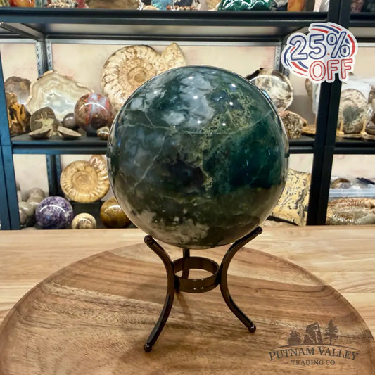 Green Moss Agate Sphere 4.9’’ - Sphere