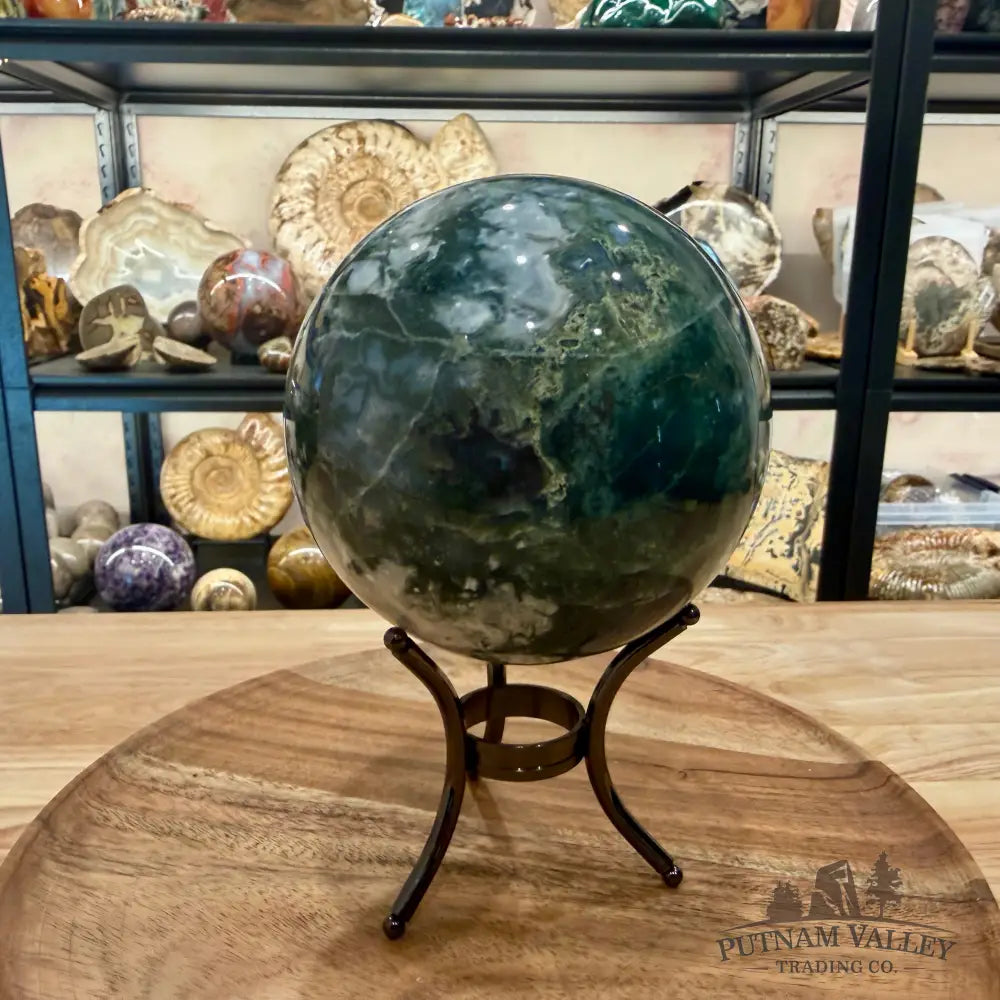 Green Moss Agate Sphere 4.9’’ - Sphere